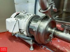 Alfa Laval Centrifugal Pump with 5 HP Motor Rigging fee: $100