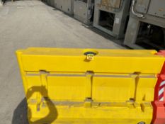 Yellow Safety Barriers, Fillable, Set of 2