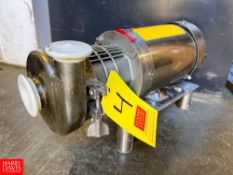 SPX Centrifugal Pump with Sterling 2 HP 1,720 RPM S/S Motor, Mounted on S/S Frame Rigging fee: $100