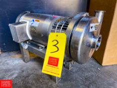 SPX Centrifugal Pump with Baldor 2 HP 1,750 RPM S/S Motor, Mounted on S/S Frame Rigging fee: $100