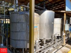3-Tank Skid-Mounted CIP System with Shell & Tube Heat Exchanger, Pumps, Sensors and Controls Rigging