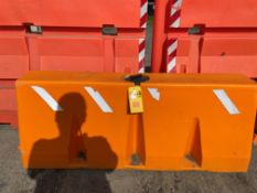 Orange Safety Barriers, Fillable, Set of 3