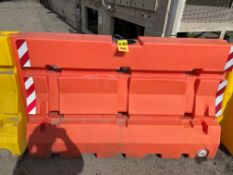 Red Safety Barriers, Fillable, Set of 3