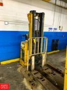 Yale 2,000 LB Capacity Stand Up Electric Fork Lift Model: MS020LAN24ST083, S/N: N478270 Rigging