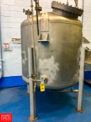 300 Gallon S/S Dome-Top Cone-Bottom Vertical Shell Tank Rigging Fee:$250