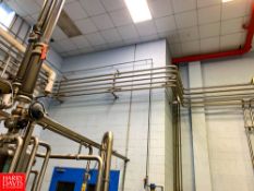 350' S/S Piping, with Clamps, Check Valves, Elbows and (1) Definox Air Valve, This Includes Straight