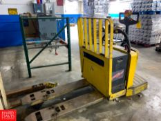 Yale 6,000 LB Capacity Electric Pallet Jack Model: MPE060LEN24T2748, S/N: A896N0E0748 Rigging Fee:$