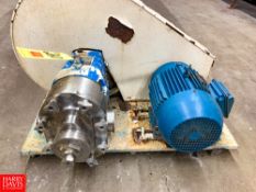 Waukesha Size 130 Positive Displacement Pump, with 7.5 HP Motor and 3