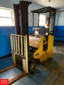 Yale 2,700 LB Capacity Stand Up Electric Fork Lift Model: ESC030ABN24TED88, S/N: A24N07445X