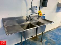S/S Double Sink, with Backsplash And Wings Rigging Fee:$150