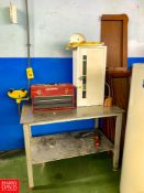 Eye Wash Station, S/S Table Tool Box, Desk and Chair Rigging Fee:$100