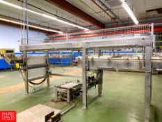 Jorgenson S/S Retort Basket Loader Model: 6 1604/1, S/N: 995-12, with Conveyor Table and Foot