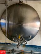 Mojonnier 5,000 Gal S/S Jacketed Horizontal Tank with S/S Front Dual Vertical Agitators Tri Clover