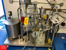 Gaulin Laboratory Homogenizer, with APV Plate Heat Exchanger Type U418HY, Balance Tank, Pump, And