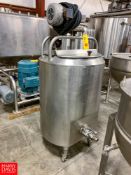 Cherry Burrell 50 Gallon S/S Batch Tank, Model: WPB, S/N: 50-70-3601, With Vertical Agitator, And