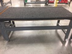 Wood Table with Carpet Rigging: $25