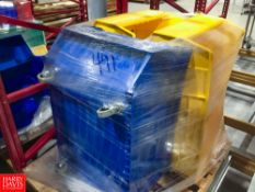 Pallet of Storage Bins Rigging: $25