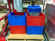 Pallet of Storage Bins Rigging: $25