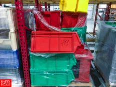 Pallet of Storage Bins Rigging: $25