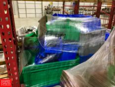 Pallet of Storage Bins Rigging: $25