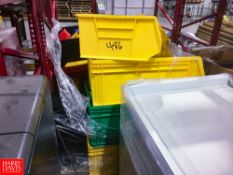 Pallet of Storage Bins Rigging: $25