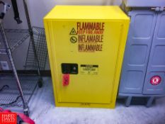 Uline Flammables Cabinet S/N: H-2218M-Y Rigging Fee: $25