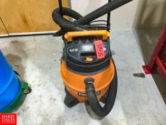 16 Gallon Rigid Shopvac with 6.5 Hp Rigging: $25