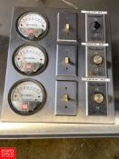 S/S Control Panel with (3) Magnehelic Water Gauges and (3) Vari-Speed Controllers