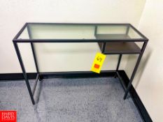 Metal-Framed Glass Desk, 39.5