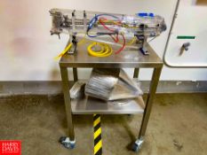 NEW 2020 Accutek Single-Head S/S Piston Filler Model SVF1-2, Mounted on Portable S/S Table with S/