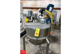 Groen Jacketed S/S Kettle Model PT40, S/N 12117, With Neptune Mixer Rigging Fee: $100