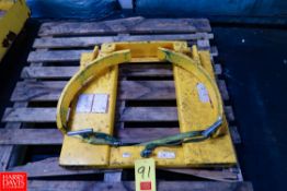 Uline Drum Grabber Attachment Model: H-1843, 1,500 Lb. Capacity. Rigging Fee: $ 30.00