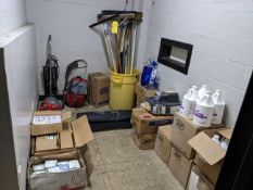 Floor Cleaner, Soap Dispenser, Sponge Wipe Dispensers Vacuum Cleaner Brooms And More Located In