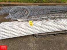 10ft High Chain Link Fence With White Slats, Poles And Pipes Including All 3 Piles In The Picture.