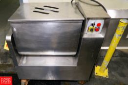 2010 S/S Tilting Paddle Mixer Model: FM100B S/N: FK10026, 100 liter Production Capacity. 1.5 kw,