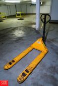 Uline Pallet Jack Model: H-1043, 5,500 Lb. Capacity. Rigging Fee: $ 25.00