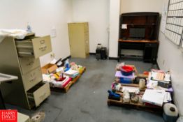 Remaining Contents of (5) Offices to Include (9) Desks, (7) 4-Drawer Filing Cabinets, (1) 5-Drawer