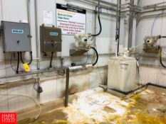 Chemical Feed System, with (3) Diaphragm Pumps, (2) Metering Pumps, and Controls Rigging Fee: $ 350