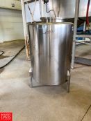 250 Gallon S/S Vertical Tank Rigging Fee: $ 150