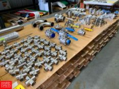 NEW (100+) S/S Butterfly Valves, Elbows, Ferrules, Tees, Ball Valves, Reducers, And Caps, Up To