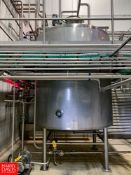 2015 A&B Process Systems 2,500 Gallon Dome-Top Cone-Bottom 316L S/S Tank with Vertical Agitation and