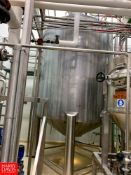 2017 Savery 2,500 Gallon Dome-Top Cone-Bottom Jacketed S/S Tank with Vertical Scrape-Surface