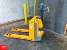 Jungheinirich Electric Pallet Jack Model: EJE 120, with Self Contained Charger Rigging Fee: $ 150