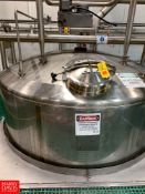 2015 A&B Process Systems 3,200 Gallon Dome-Top Cone-Bottom Jacketed 316L S/S Tank, with Vertical