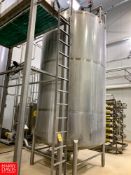 2016 A&B Process Systems 5,000 Gallon Dome-Top Dish-Bottom 316L S/S Tank with Vertical Agitation and