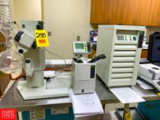 Buchi Rotavapor Model: R-210, with Interface Model: 1-100, and Recirculating Chiller Model: F-105