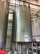 2015 A&B Process Systems 2,000 Gallon Dome-Top Cone-Bottom 316L S/S Tank, # 4 Inside Finish,