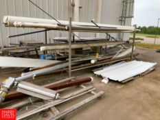 S/S Roller Conveyor, S/S Piping, S/S Channel, and Steel Flats, with Rack Rigging Fee: $ 350