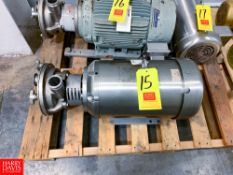 Ampco Liquid Ring Centrifugal Pump, with Baldor S/S Clad 15 HP 1,765 RPM Motor, 2