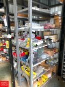 NEW Sprockets, Electrical Components, and Hardware, with (2) Sections Steel Shelving Rigging